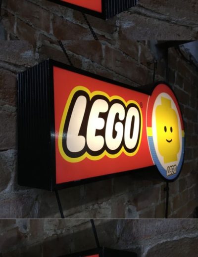 Enseigne Publicitaire Lumineuse Lego Vintage Legend Factory