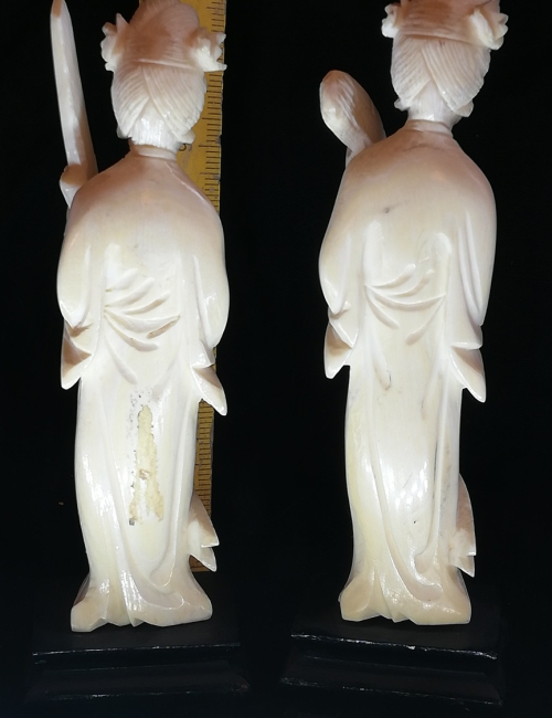 Statuettes chinoises ivoire deux femmes