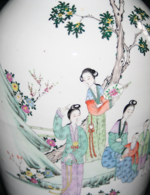 vase chinois femmes et enfants