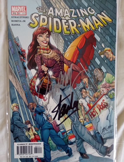 Marvel - The Amazing Spiderman 492 signé par Stan Lee