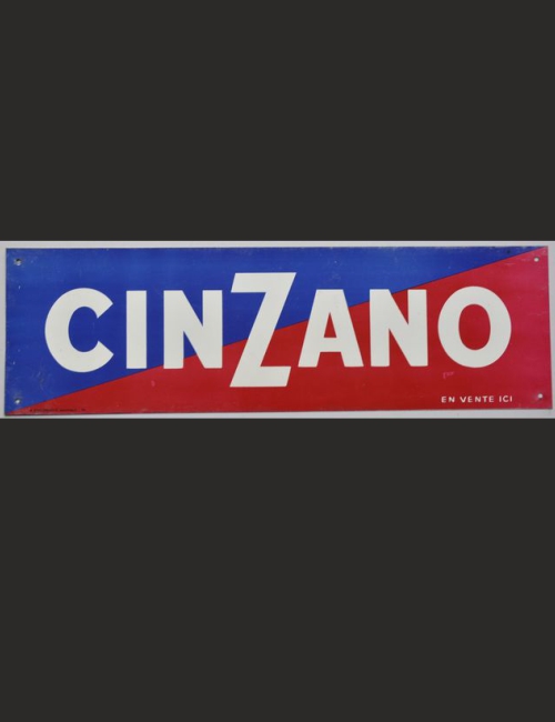 Plaque publicitaire ancienne - Cinzano