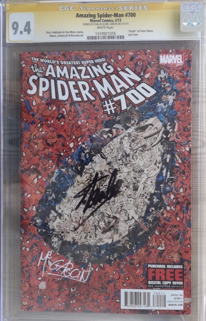 Marvel - The Amazing Spider-Man # 700 signé par Stan Lee