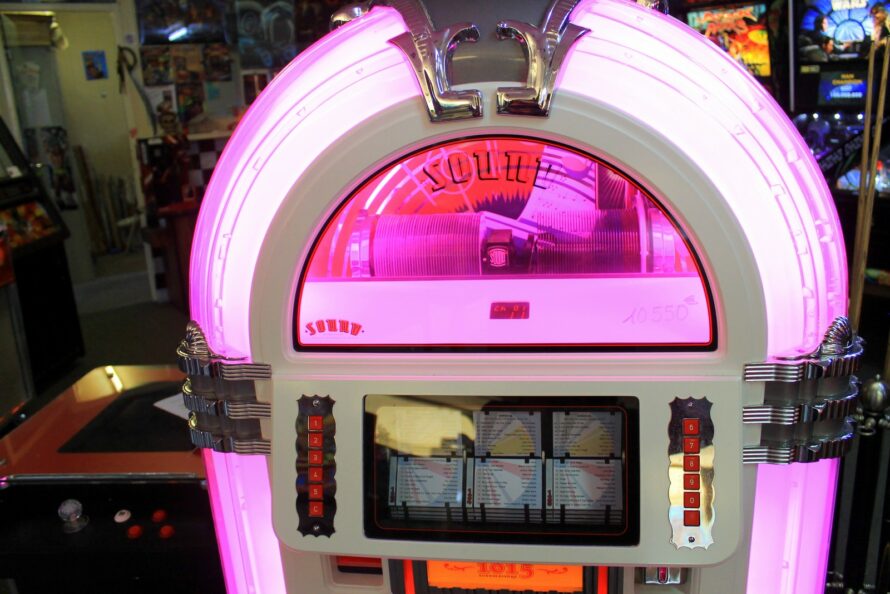 Juke box Sound Leisure Blanc laqué – Image 10
