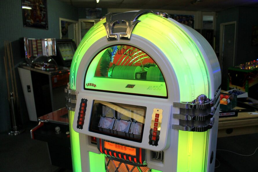 Juke box Sound Leisure Blanc laqué – Image 4