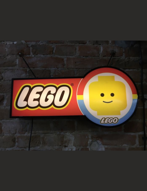 Enseigne publicitaire lumineuse Lego - Vintage