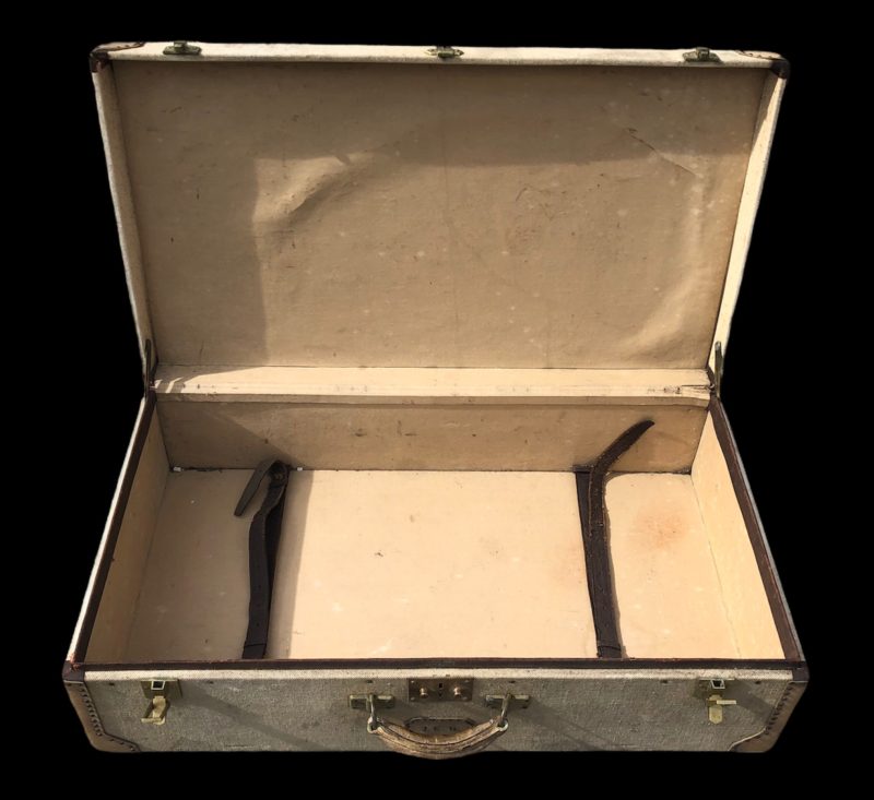 VALISE HERMES PARIS Vintage Toile Et Cuir laiton doré RARE EUR 3.000,00
