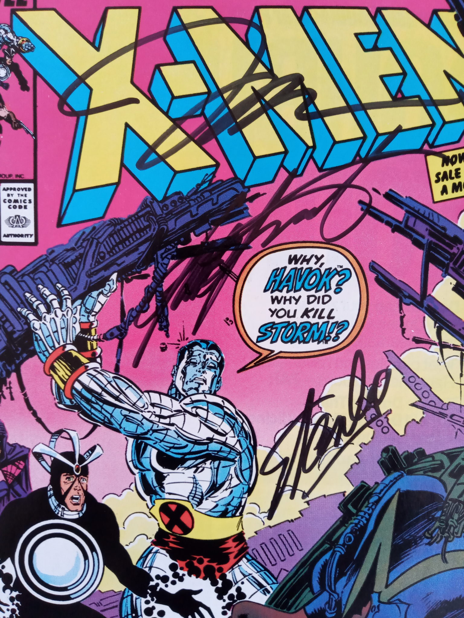 Uncanny XMen 248 (1989) signé par Stan Lee, Jim Lee et Chris