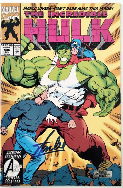The Incredible Hulk #406 - signé par Stan Lee