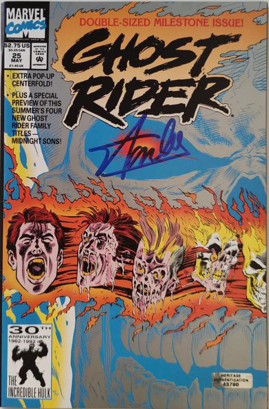 Ghost Rider signé par Stan Lee