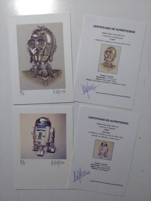 Star Wars - Lithographies numérotées - C3PO - R2D2