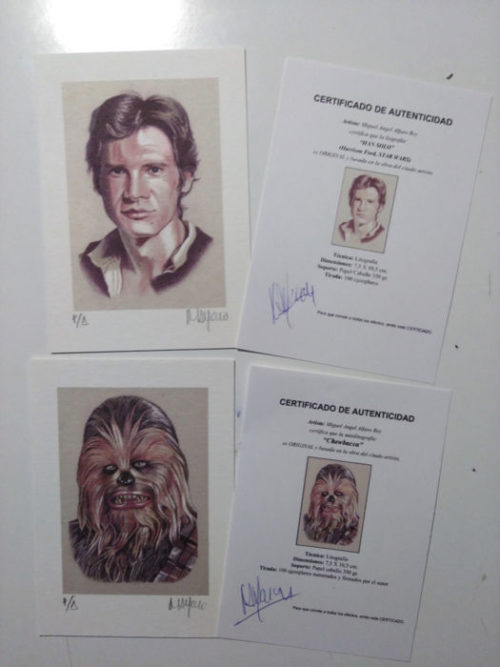 Star Wars - Lithographies numérotées - Han Solo - Chewbacca