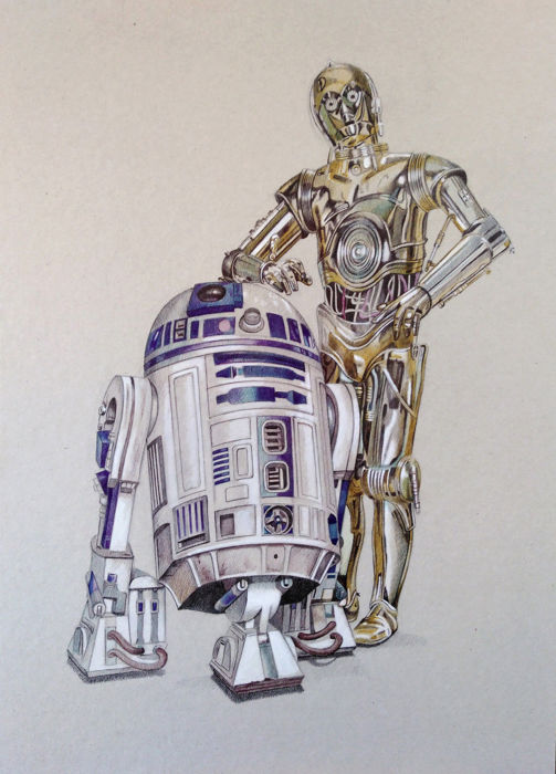 Star Wars - Lithographies numérotées - R2D2 et C3PO