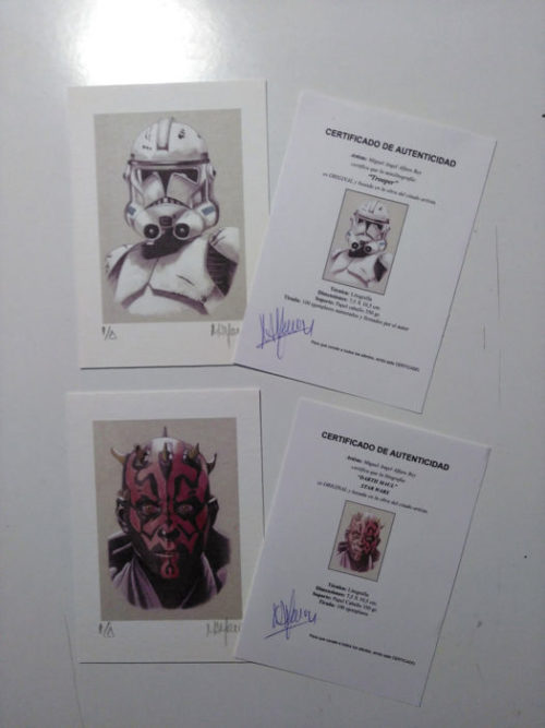 Star Wars - Lithographies numérotées - StormTrooper et Dark Maul