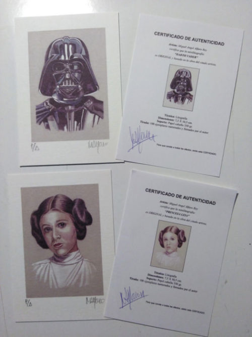 Star Wars - Lithographies numérotées - Vador et Leila