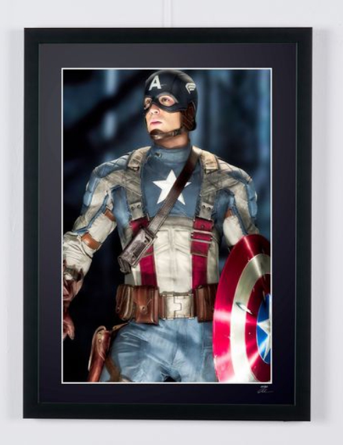 Marvel : Captain America - Chris Evans - Photo numérotée - Très très rare