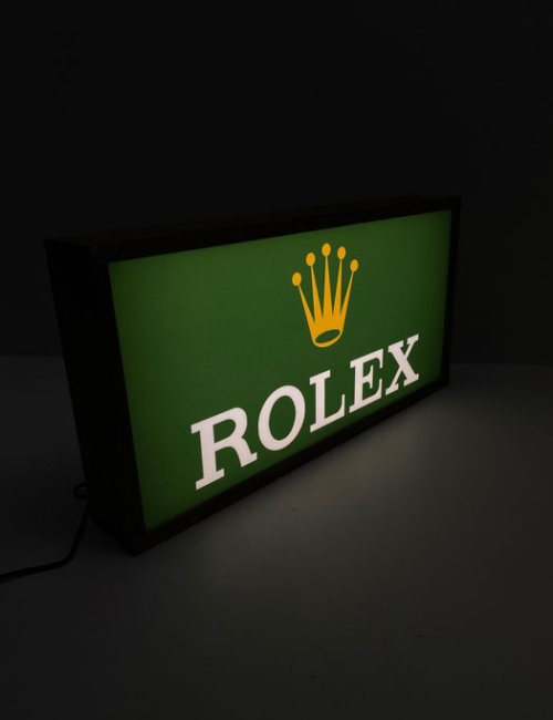 Enseigne lumineuse ou lightbox publicitaire Rolex