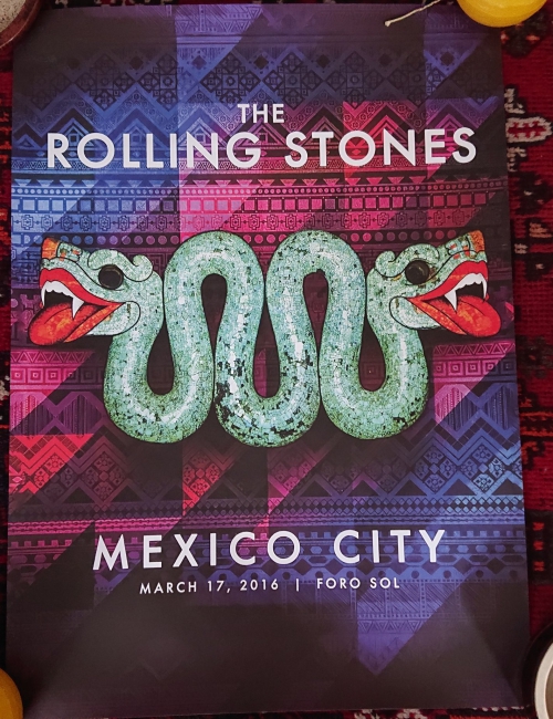 Rolling Stones - Affiche litho - Mexico 2016 - Giro Olé