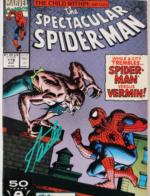 Marvel -The Spectacular SpiderMan #179 - Signed by Stan Lee - First edition - INTROUVABLE !