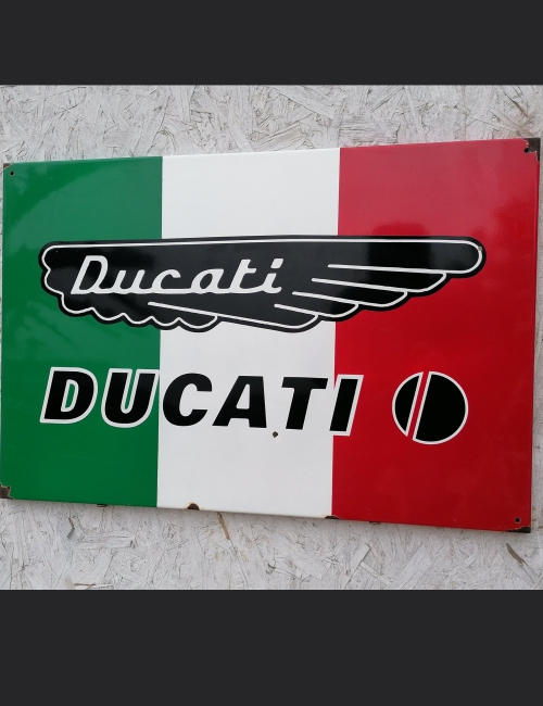 Plaque émaillée Ducati - Vintage et Collector - années 60