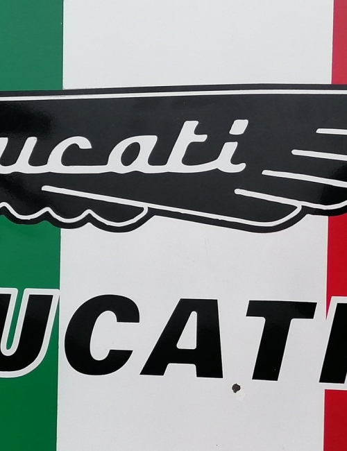 Plaque émaillée Ducati - Vintage et Collector - années 60
