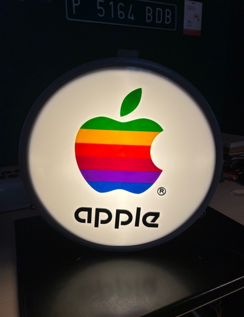 Enseigne publicitaire Apple officielle lumineuse - Rare