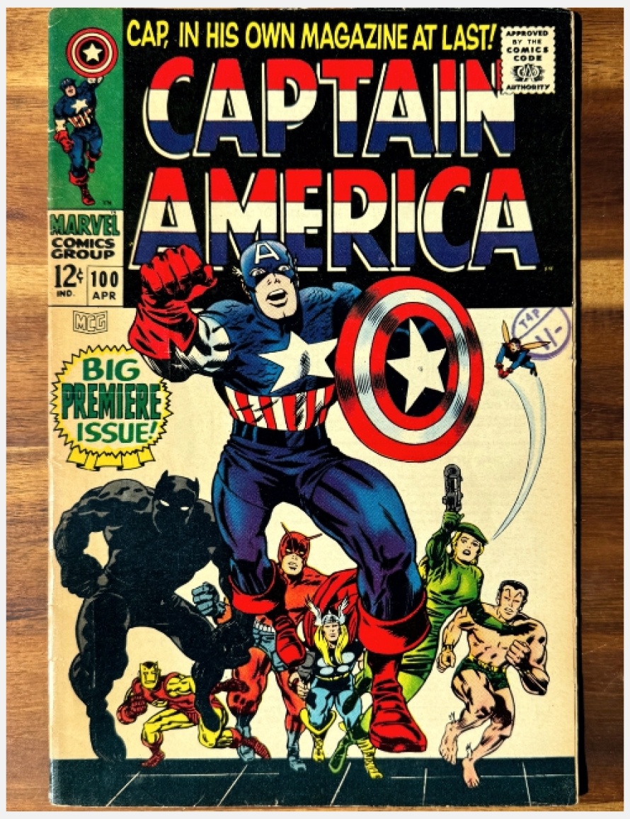 Captain America Vol.1 (1968) -100- Cap in His Own Magazine at Last !