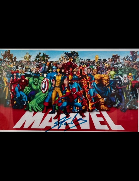 World of Marvel Heroes - Signé par Stan Lee - Unique